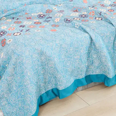 Turquoise Floral Glam Gaze Blanket Carvallo