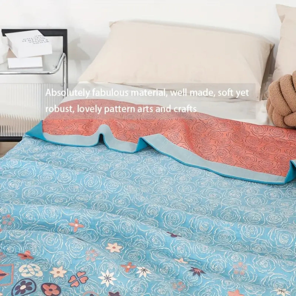 Turquoise Floral Glam Gaze Blanket Carvallo