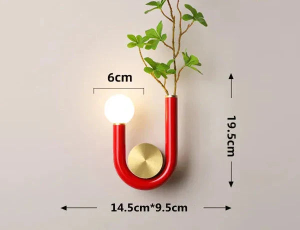 PinkLume – Modern U-formad LED Vägglampa för Sovrum & Barnrum Carvallo