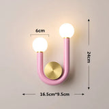 PinkLume – Modern U-formad LED Vägglampa för Sovrum & Barnrum Carvallo
