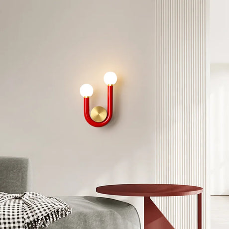 PinkLume – Modern U-formad LED Vägglampa för Sovrum & Barnrum Carvallo