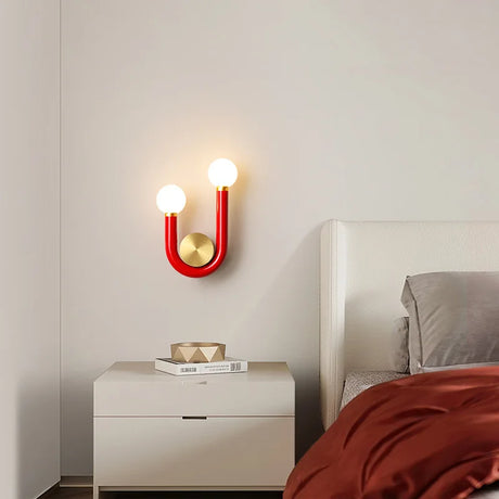 PinkLume – Modern U-formad LED Vägglampa för Sovrum & Barnrum Carvallo