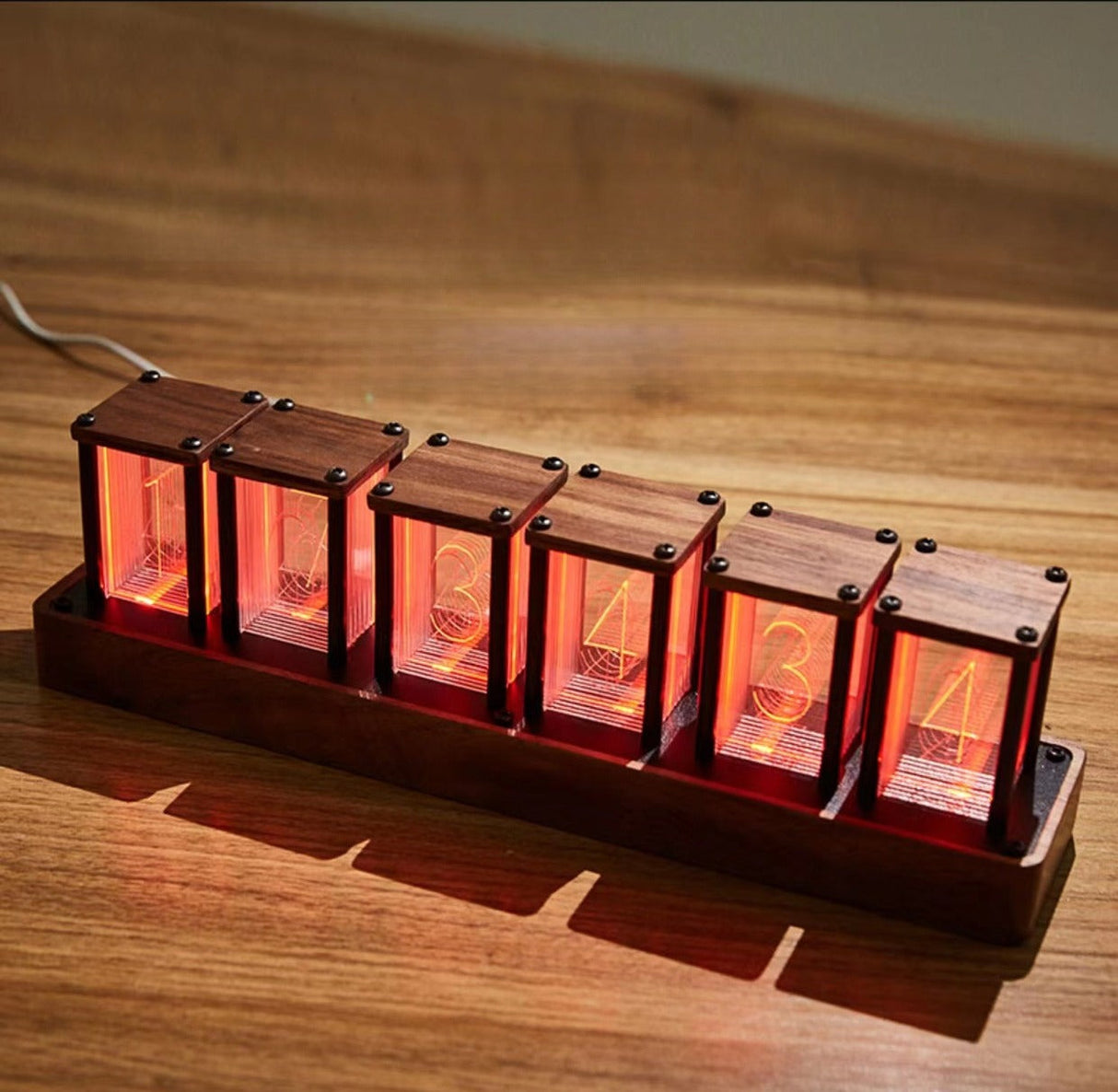 GlowEra – Retroinspirerad LED Nixie-rörklocka MILA Sverige