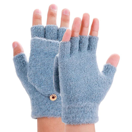 Uppvärmda vinter stickade fingervantar Carvallo