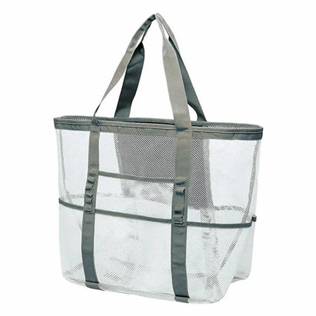 Carvallo strandväska med 8 fack | Vattentålig & andningsbar | För handdukar, leksaker, badartiklar & mer – 70×45×18 cm Carvallo