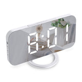 Spegel LED Digital Väckarklocka med USB-portar och minnesfunktion Carvallo