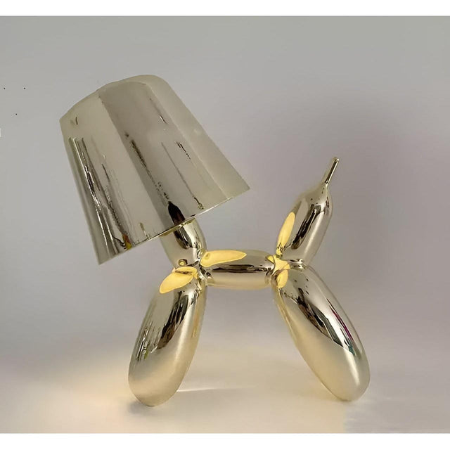 Pawsitive Glow: Kreativ elektropläterad hundlampa för det trendiga hemmet eller kontoret Carvallo