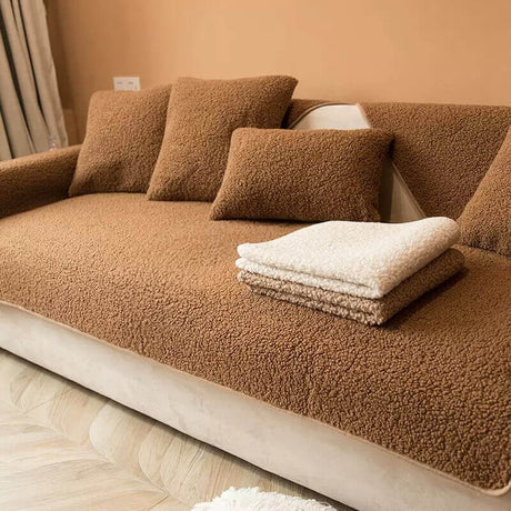 Ultrasoft Teddy Fleece Varm Icke-Glidande Sofföverdrag 90x160 cm Carvallo