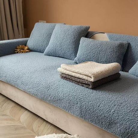 Ultrasoft Teddy Fleece Varm Icke-Glidande Sofföverdrag 90x160 cm Carvallo
