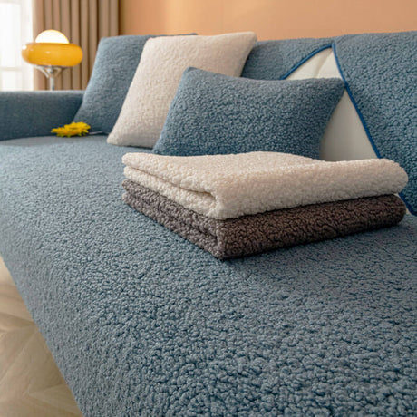 Ultrasoft Teddy Fleece Varm Icke-Glidande Sofföverdrag 90x160 cm Carvallo