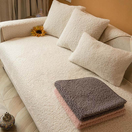 Ultrasoft Teddy Fleece Varm Icke-Glidande Sofföverdrag 90x160 cm Carvallo