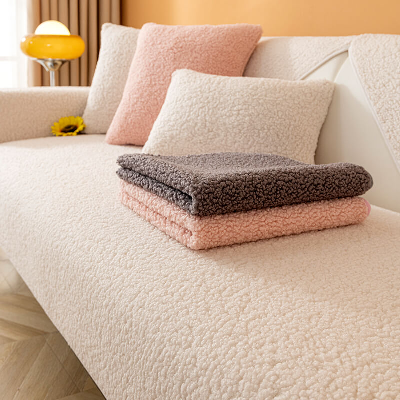 Ultrasoft Teddy Fleece Varm Icke-Glidande Sofföverdrag 90x160 cm Carvallo