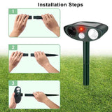 Royaleva Ultrasonic Kaninrepeller – Solenergidriven och Blinkande Ljus – Bli Av Med Kaniner Carvallo