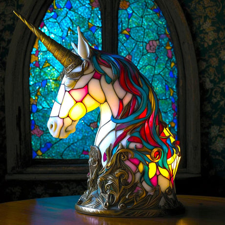 Animal Färgat Glas Bordslampa Ornament Carvallo