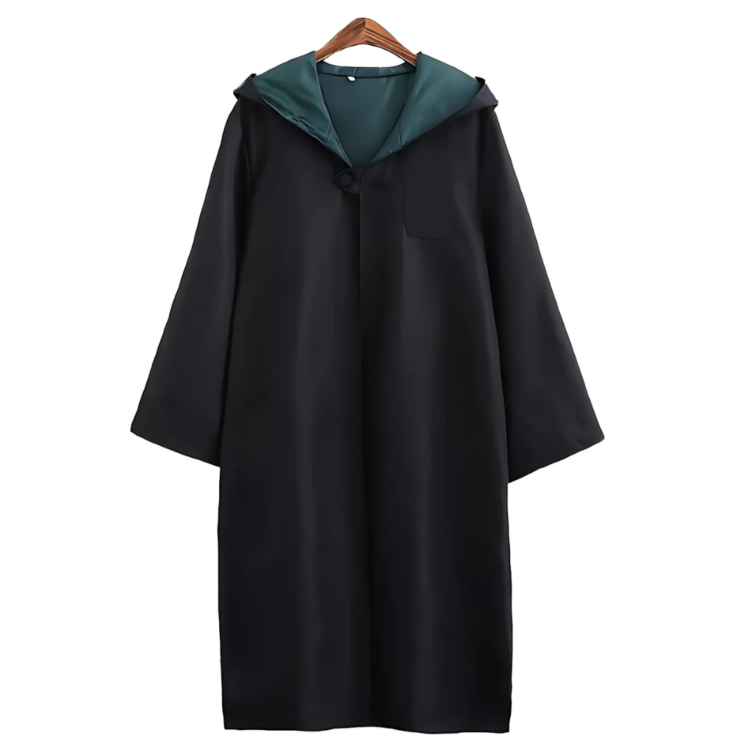 Förtrollad trollkarlsmantel med huva – Unisex långärmad Halloween-kostym MILA Sverige