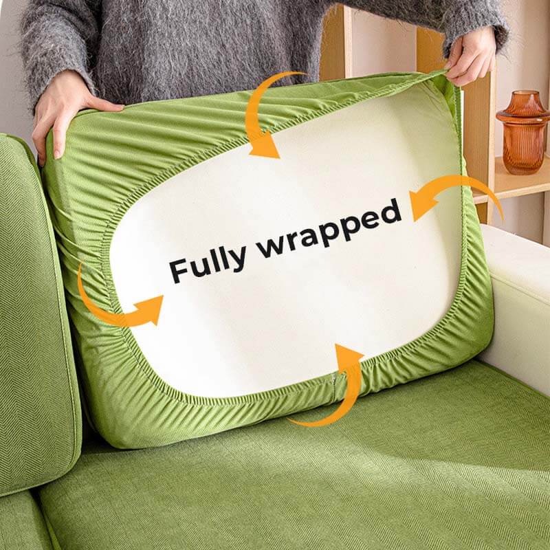 Universell Stretch Chenille Herringbone Sofa Dekke Beskyttelse Carvallo