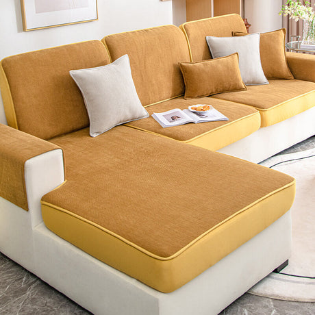 Universell Stretch Chenille Herringbone Sofa Dekke Beskyttelse Carvallo