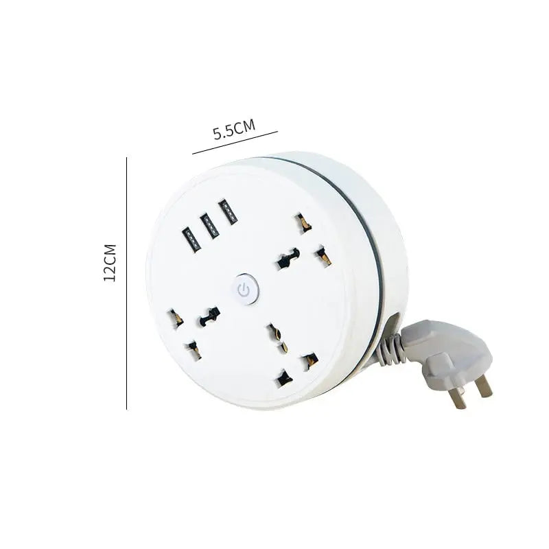 Utdragbar grenuttag - Universal förlängningsuttag med USB-laddningsportar MILA Sverige