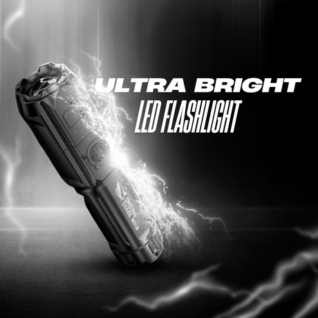 LED Ficklampa Uppladdningsbar Vattentät Utomhus Ficklampa Carvallo