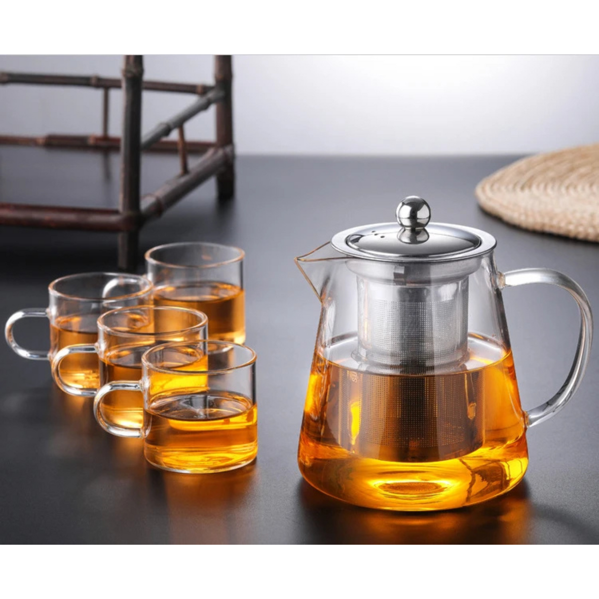 Carvallo Claritéa | Borosilikatglas | Med rostfritt stålfilter & trälock | Värmebeständig & diskmaskinssäker Carvallo