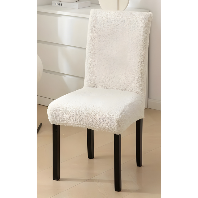 SherpaFit Stolskydd - Mysigt Sträckt Sherpa Matsalsstolskydd Carvallo