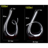 Kristall vinluftare i snäckform – Blyfri för vin eller konjak | Dekorativ för hemmet & bar Carvallo