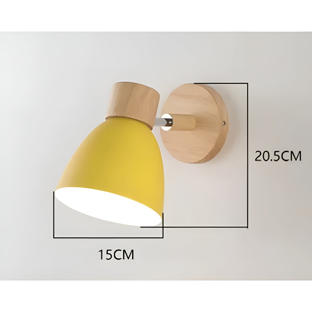 Träggolvslampa med strömbrytare – Varmt ljus i skandi-stil | För vardagsrum & sovrum Carvallo