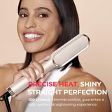 Carvallo Hårutjämningsborste Elektrisk | 5 Värmelägen | Redo på 20 Sek. | Anti-Frizz & Resesäker Carvallo