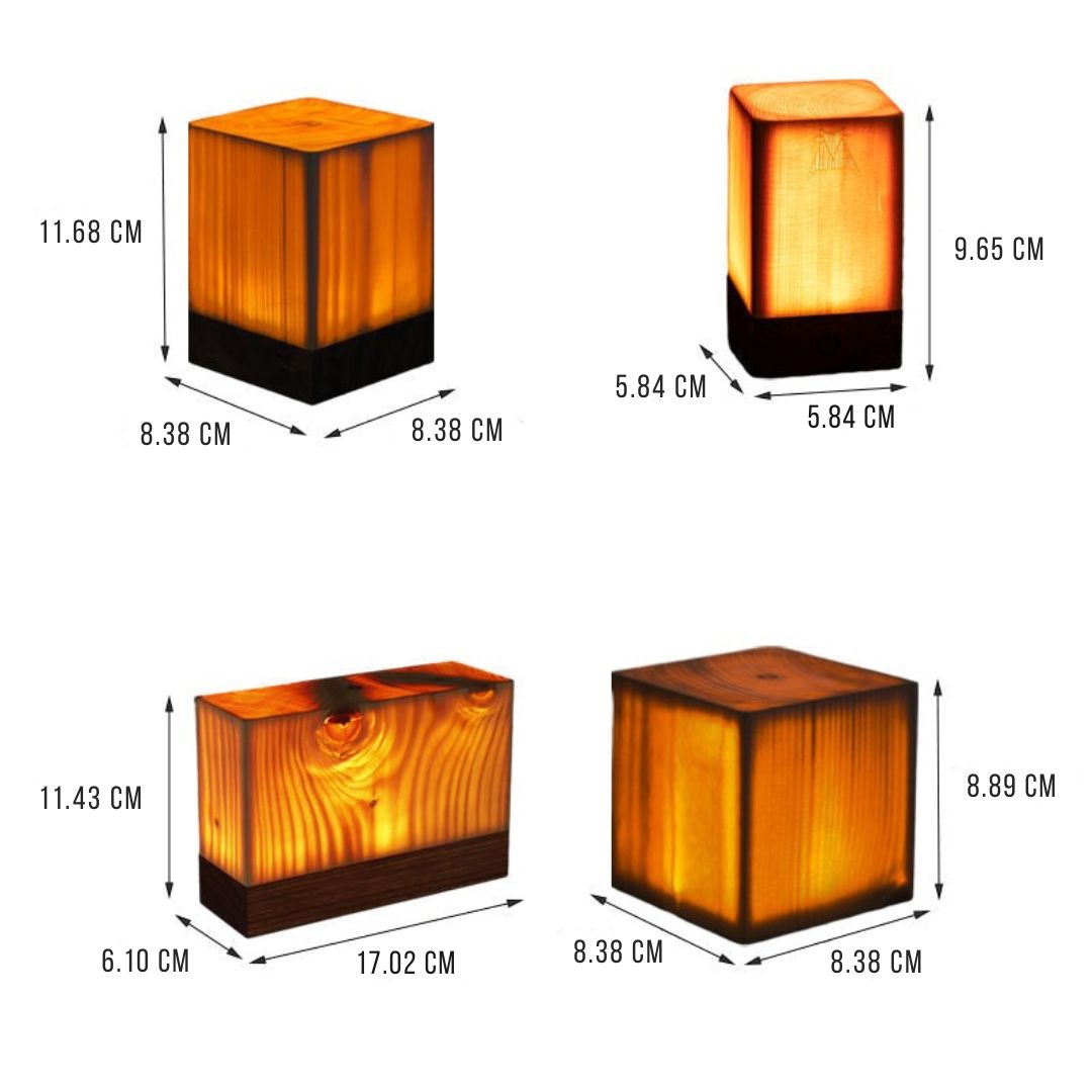 Carvallo Bordslampa Lumaviva NaturLite | Touch-dimring & Batteri | Trådlös & Uppladdningsbar | Trälook | För sovrum, skrivbord & vardagsrum Min Maison