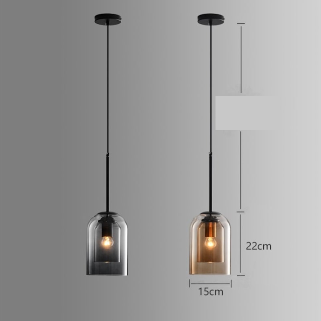 LuxeBeam Light - Modern taklampa i dubbel glas Carvallo