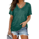 Nora™ V-ringad T-shirt-Hemnix-Grön-S-Hemnix