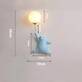 CartoonBear Vägglampa - Teddy-björn Cartoon Vägglampa för barnrum Carvallo