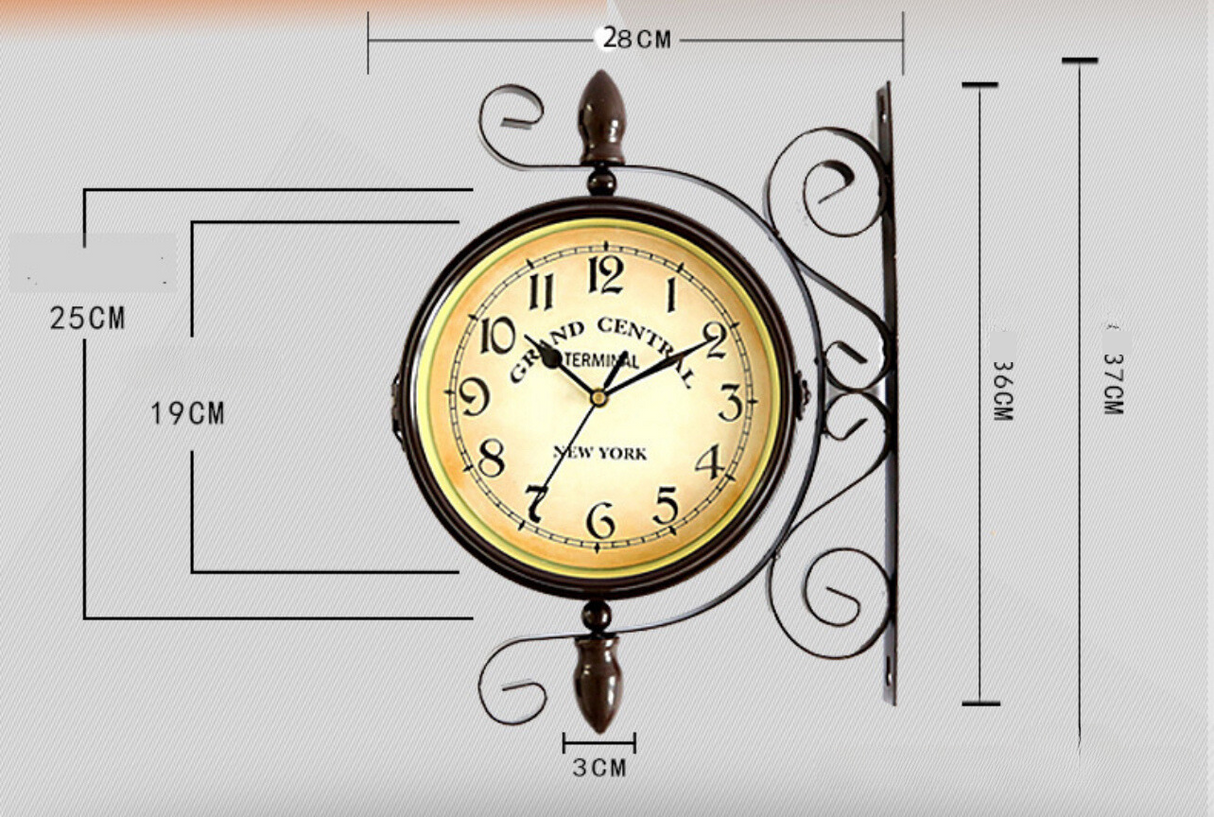 New Yorker Vintage Stationsklocka Carvallo