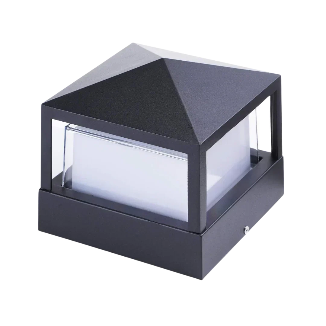 Carvallo - Solcellerdrevet utomhus pelarlampa med elegant spotlight-design för stigar Carvallo