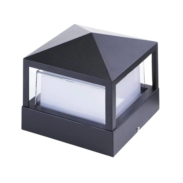 Carvallo - Solcellerdrevet utomhus pelarlampa med elegant spotlight-design för stigar Carvallo