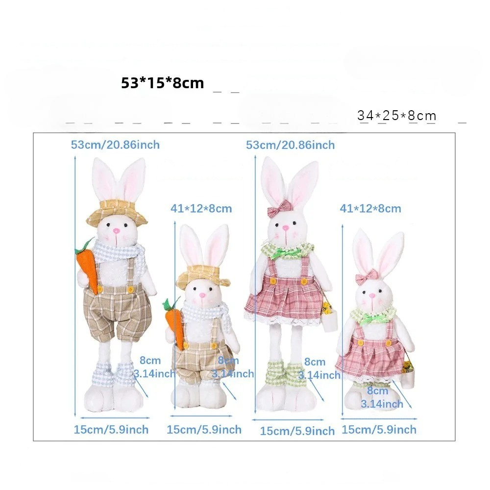 JollyHoppers Docka – Dekorativ påskhar med inbyggda ben Carvallo