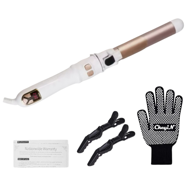 Keramisk stav med dubbla pipor - Voluminös locktång MILA Sverige