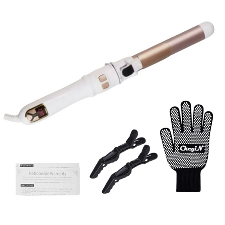 Carvallo Lockenstav Curlissa Pro | Keramik-Turmalin | Justerbar temperatur 80–230 °C | 3.2–38.8 cm diameter | Dubbel spänning Carvallo