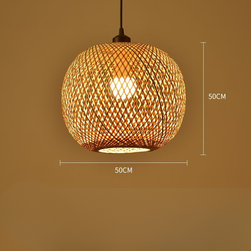 Boho Högkvalitativ Handvävd Färgad Rattanhänglampor - För Inomhus- och Utomhusmiljöer Carvallo