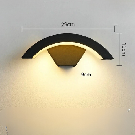 SafeGlow Light - Vattentålig LED-vägglampa med människodetektering Carvallo