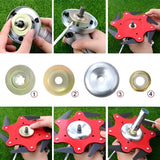 Grästrimmerhuvud med 6 blad – Robust stål för effektiv klippning Carvallo