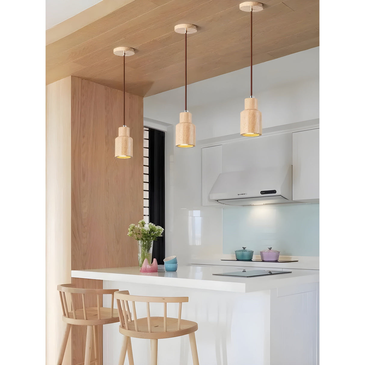 LuxeTrail Light - Skandinavisk Trä Pendellampa Carvallo