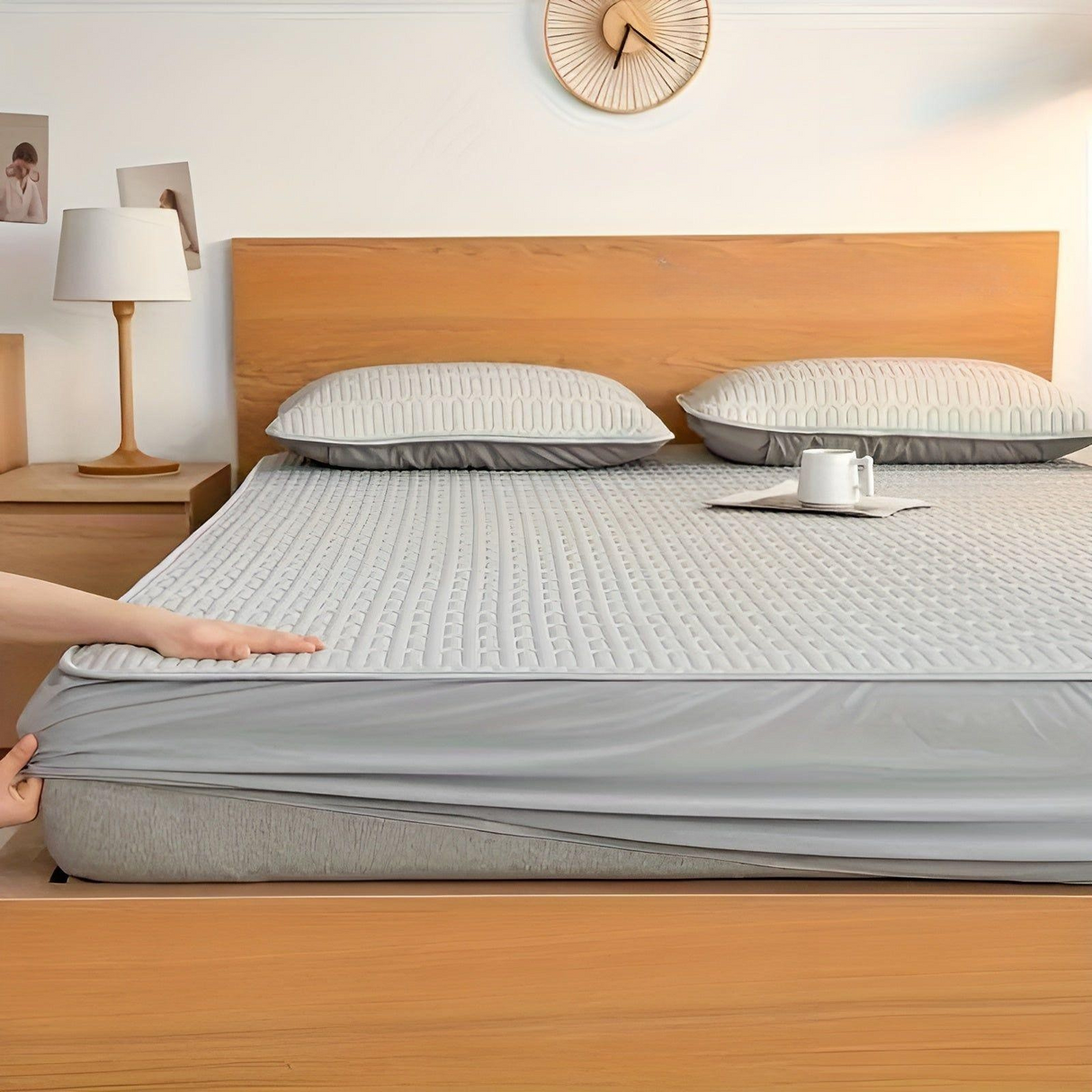 Kylande latexmadrass-set – Ultra mjukt med lyxiga örngott för sommaren Carvallo