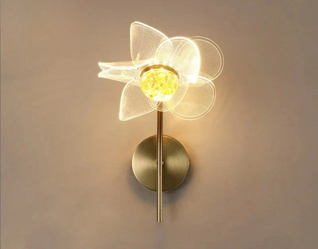 BloomGlow - Modern Blom Vägglampa med LED Belysning Carvallo
