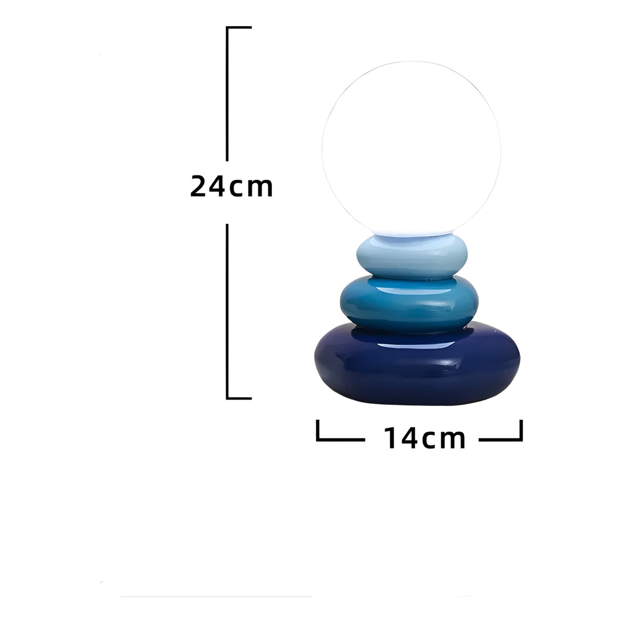 LayeredLumi Lampa - Skandinavisk, färgglad, staplad bordslampa Carvallo