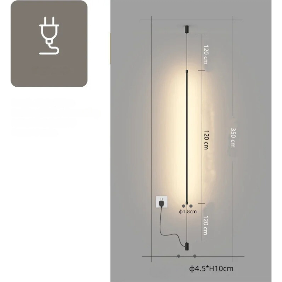 Slim LED golvlampa – Minimalistisk design för en mysig boendestämning Carvallo
