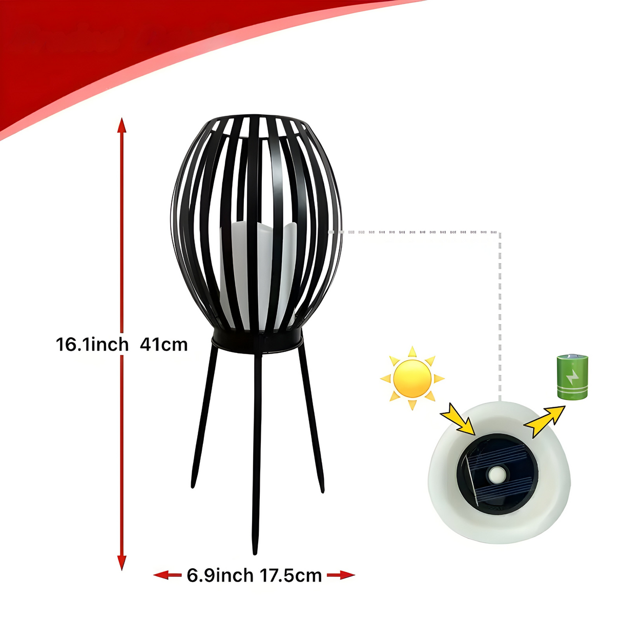 TwilightVault Ljus – Solenergidriven utomhus golvlampa Carvallo