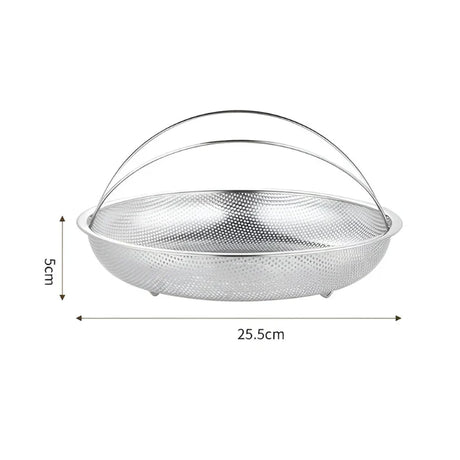 Rostfritt stål ångkorg – Fällbart silar & avrunnen skål för köket Carvallo