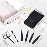 Precision Tweezer Set – 6-piece Eyebrow Kit with Travel Case Carvallo