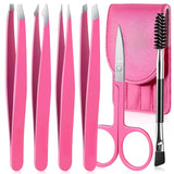 Precision Tweezer Set – 6-piece Eyebrow Kit with Travel Case Carvallo